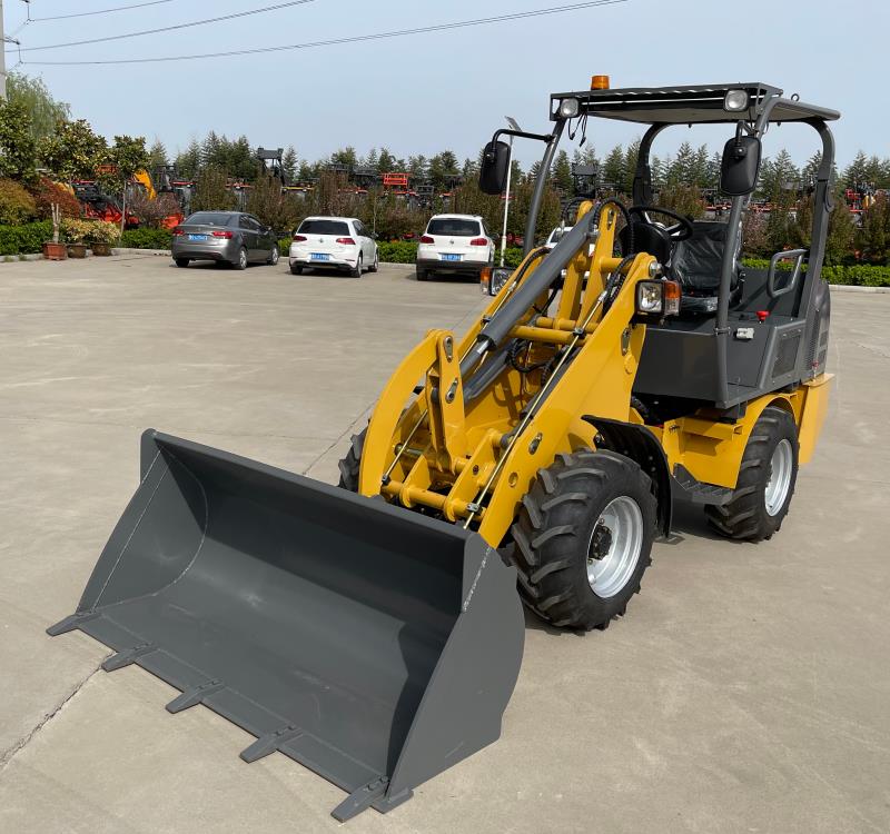 Electric front end discount loader for garden tractor